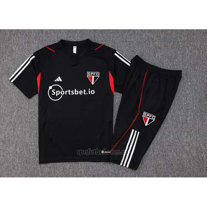 Chandal del Sao Paulo Manga Corta 2023-2024 Negro - Pantalon Corto